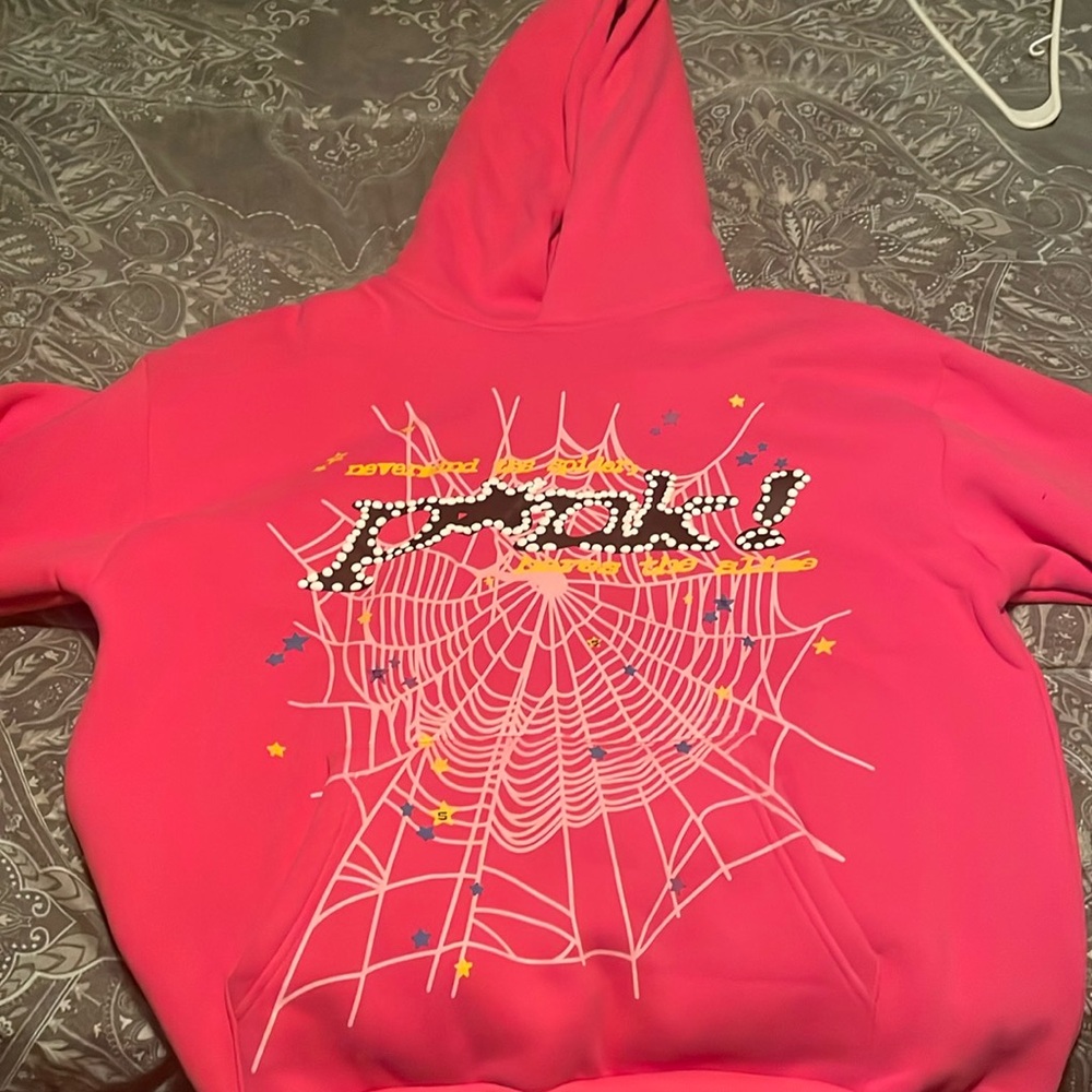 Pink Sp5der hoodie